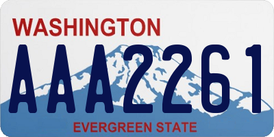 WA license plate AAA2261