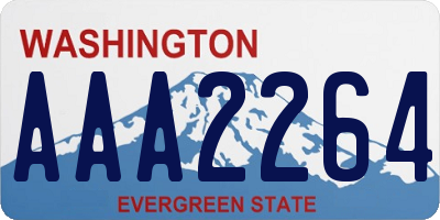 WA license plate AAA2264