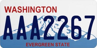 WA license plate AAA2267