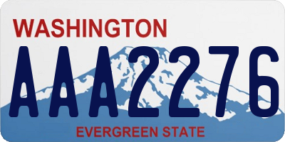 WA license plate AAA2276