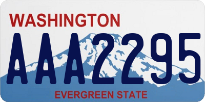 WA license plate AAA2295