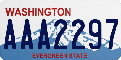 WA license plate AAA2297