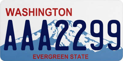 WA license plate AAA2299