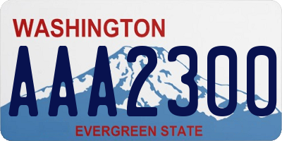 WA license plate AAA2300