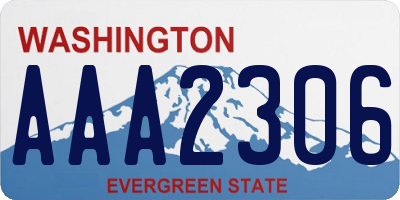 WA license plate AAA2306