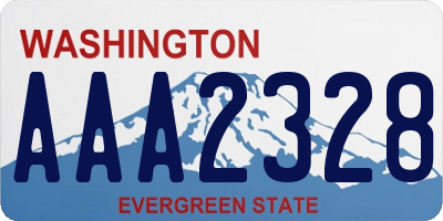 WA license plate AAA2328