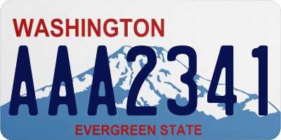 WA license plate AAA2341