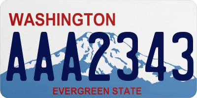 WA license plate AAA2343