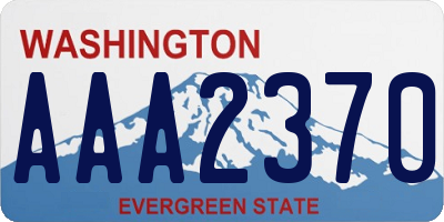 WA license plate AAA2370