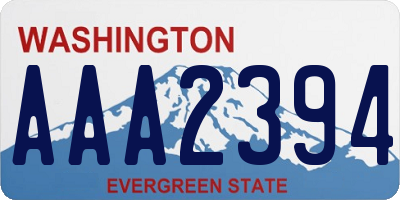 WA license plate AAA2394