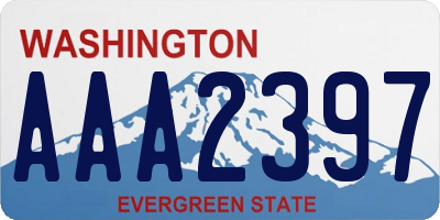 WA license plate AAA2397