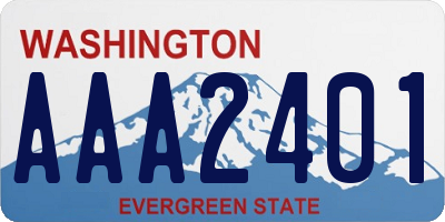 WA license plate AAA2401