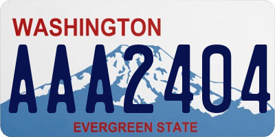 WA license plate AAA2404
