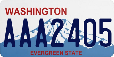 WA license plate AAA2405