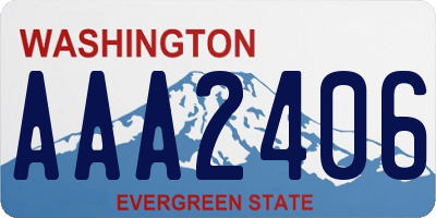 WA license plate AAA2406