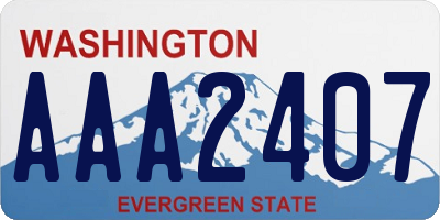 WA license plate AAA2407