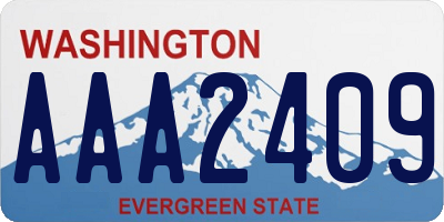 WA license plate AAA2409