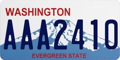 WA license plate AAA2410