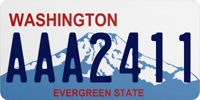 WA license plate AAA2411
