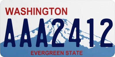 WA license plate AAA2412