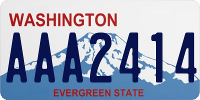 WA license plate AAA2414