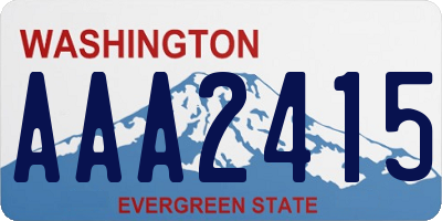 WA license plate AAA2415