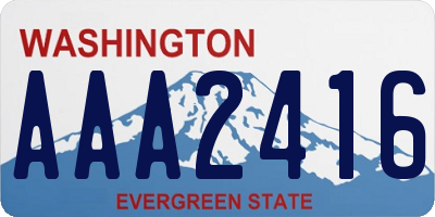 WA license plate AAA2416