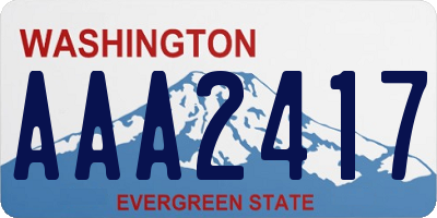 WA license plate AAA2417