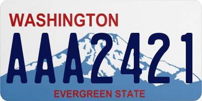 WA license plate AAA2421