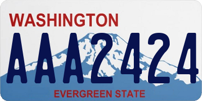 WA license plate AAA2424