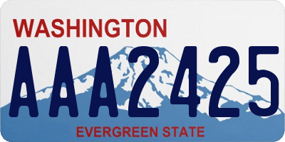 WA license plate AAA2425