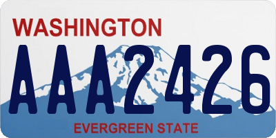 WA license plate AAA2426