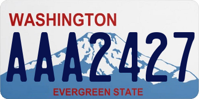 WA license plate AAA2427