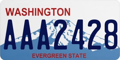 WA license plate AAA2428