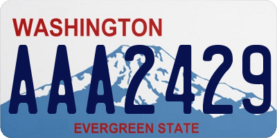 WA license plate AAA2429