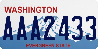 WA license plate AAA2433