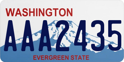 WA license plate AAA2435