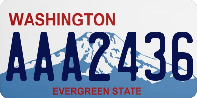 WA license plate AAA2436