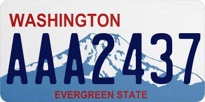 WA license plate AAA2437