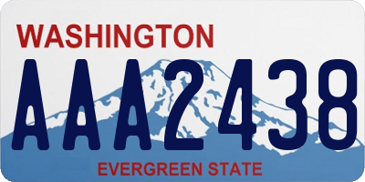 WA license plate AAA2438