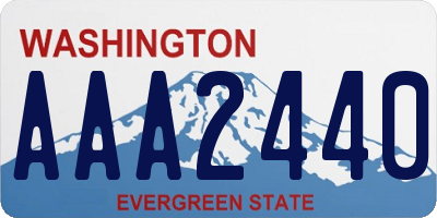 WA license plate AAA2440