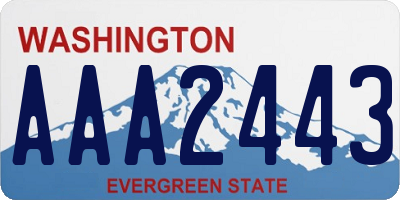 WA license plate AAA2443