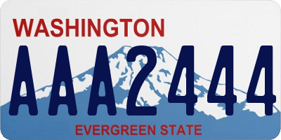 WA license plate AAA2444