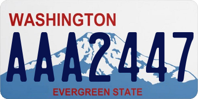 WA license plate AAA2447