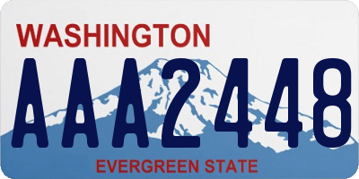 WA license plate AAA2448