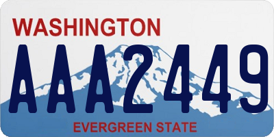 WA license plate AAA2449
