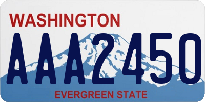WA license plate AAA2450