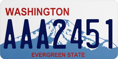 WA license plate AAA2451