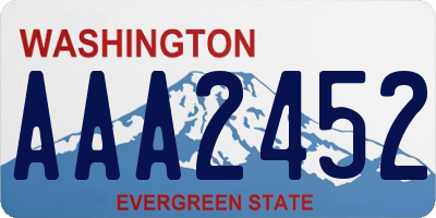 WA license plate AAA2452