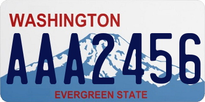 WA license plate AAA2456